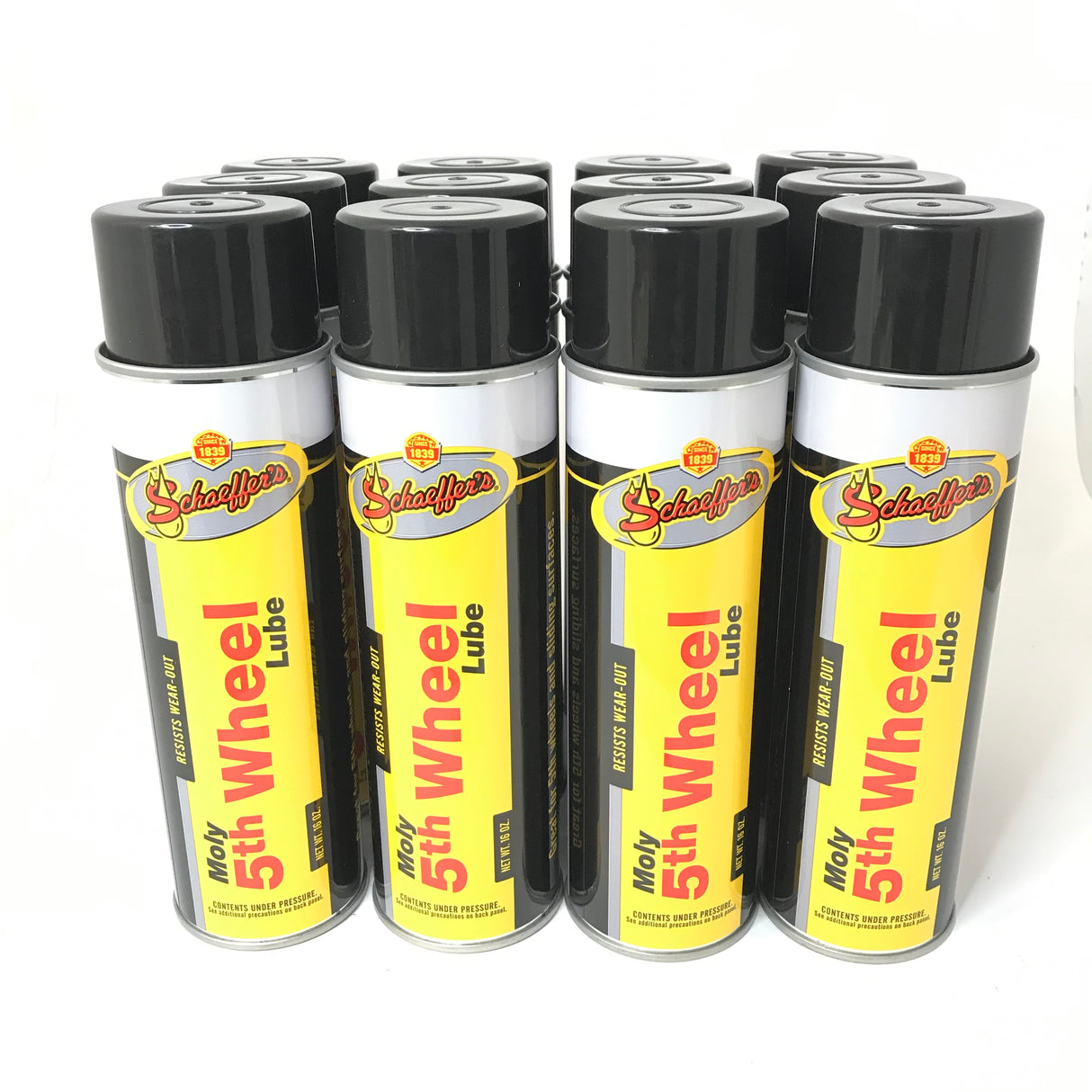 Schaeffer's 202-12 PACK Moly 5th Wheel Lube - 16oz aerosol can