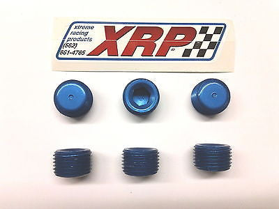 XRP 993205 1/2" NPT Blue allen head socket pipe plug-Anodized Aluminum-QTY 6