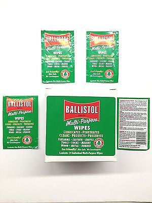 Ballistol Multi Purpose Lubricant Gun Cleaning wipes - Preserving Oil - Pack of 20