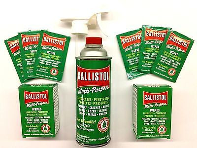 Ballistol Multi Purpose Lubricant Gun Cleaner-16oz can & 20 Wipes & Free Trigger