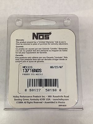 Nitrous Oxide Systems NOS13716 Nitrous Soft Plume Fogger Spray Nozzle 1/16" NPT