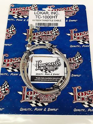 Lokar TC-1000HT Hi-Tech Throttle Cable - 24" - Universal Stainless Steel - NEW