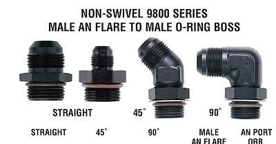 XRP 980004 O-Ring Boss Male to Male -4/4AN Straight Fuel/Water/Oil hose fitting