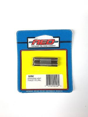 AED 5392 Stainless Steel Carburetor Vent Tubes-Holley Carbs-2300/4150/4160 etc