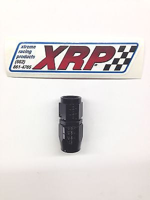 XRP 100006BB Performance Race Fitting -6/6AN Black Straight Fuel/Water/Oil line
