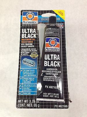 Permatex 82180 Ultra Black Hi-Temp RTV Silicone Gasket Maker 3.35oz-GET ONE FREE