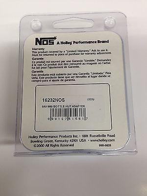 Nitrous Oxide Systems NOS16232 -8AN-660 Bottle Nut adapter w/ washer