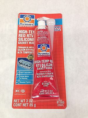 Permatex 81160 High-Temp Red RTV Silicone Gasket Maker 3oz/85g - LOT OF 10