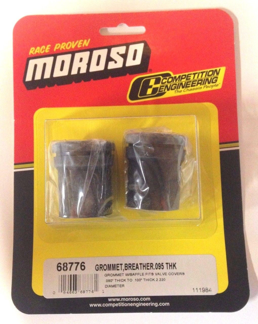 Moroso 68776 Valve Cover Breather Grommets w/ Integrated Baffle