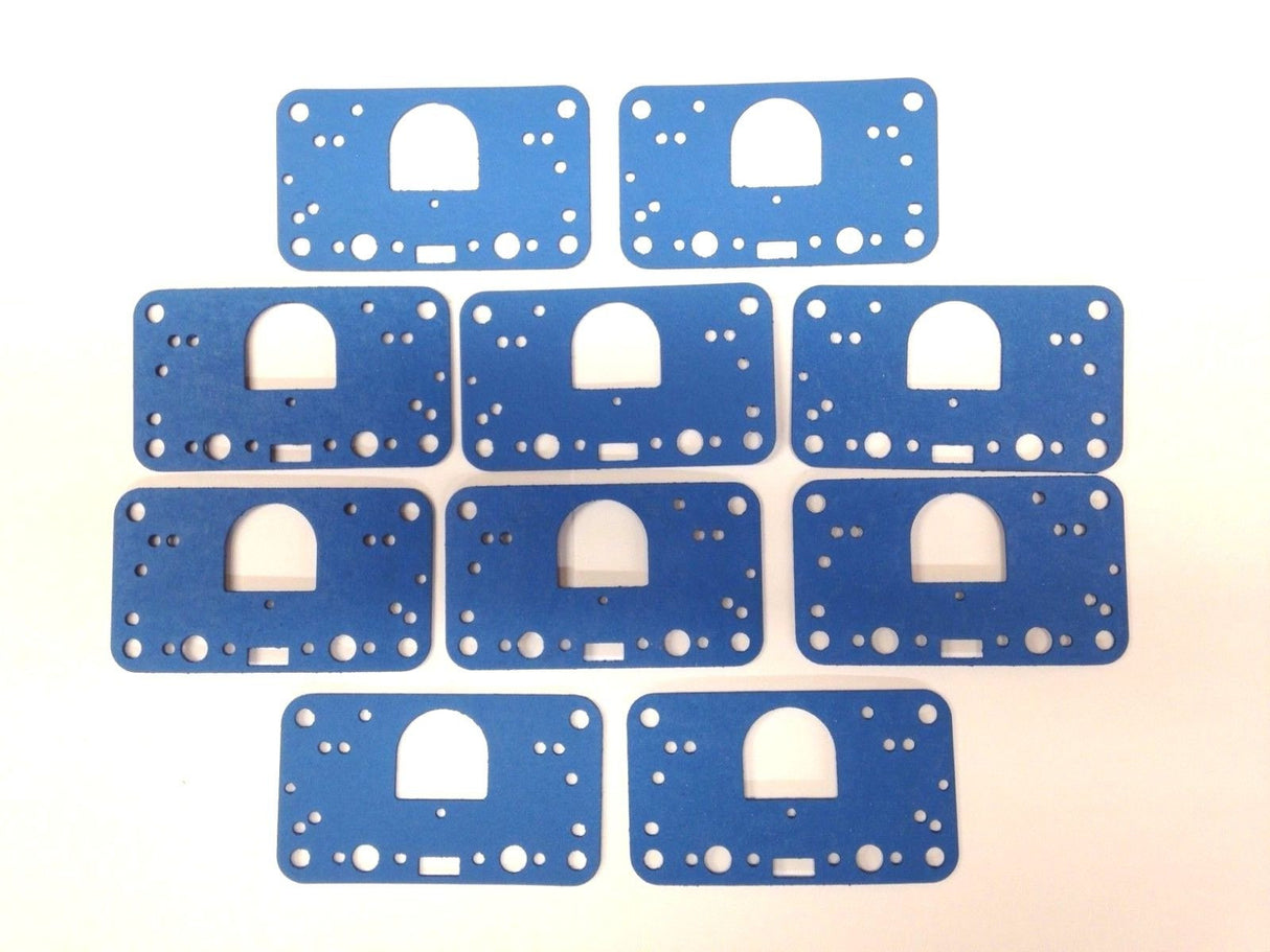 AED 5840 Holley 4150 4160 Non-Stick Metering Block Gaskets, Blue Fiber - 10/pkg