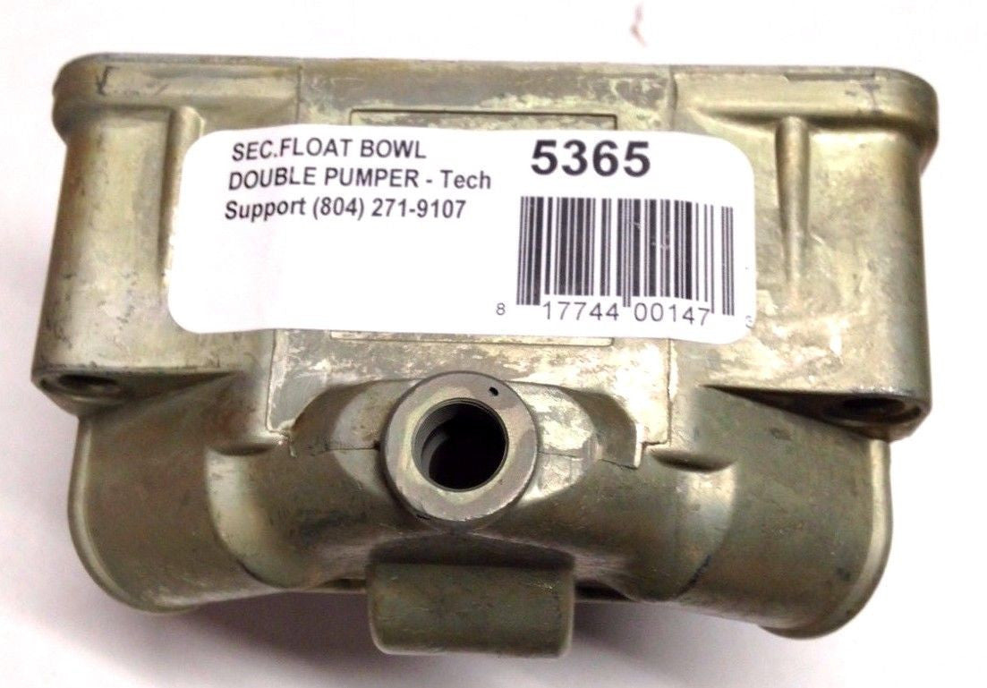 AED 5365 Secondary Fuel Bowl Center Pivot - Double Pumper Carbs