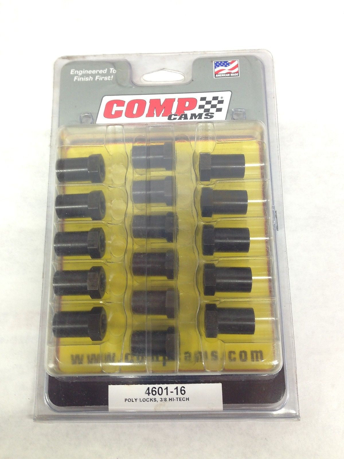 Comp Cams 4601-16 Hi-Tech Poly Locks 1" x 3/8" Rocker Arm Adjusting Nut - .0600