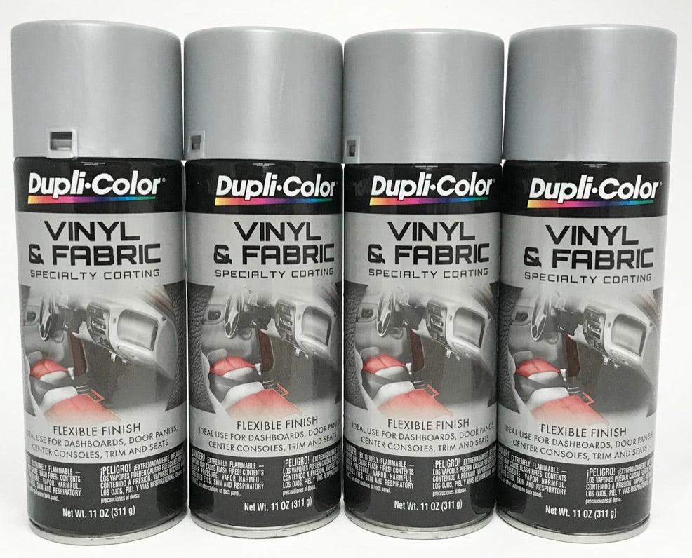 Duplicolor HVP103 - 4 Pack Vinyl & Fabric Spray Paint Silver - 11 oz
