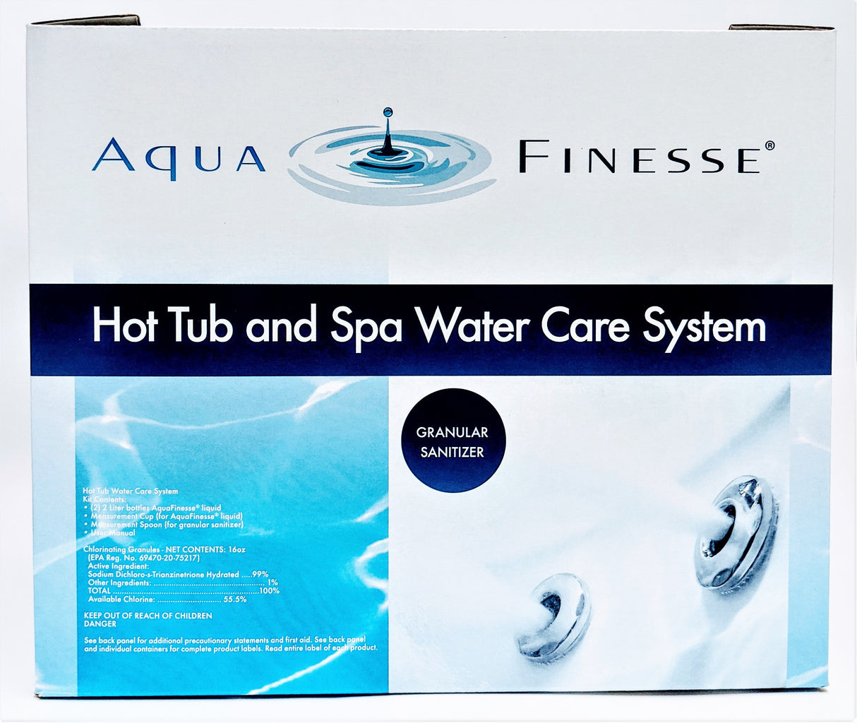 AquaFinesse Hot Tub and Spa Water Care System Granular Sanitizer Dichlor Powder