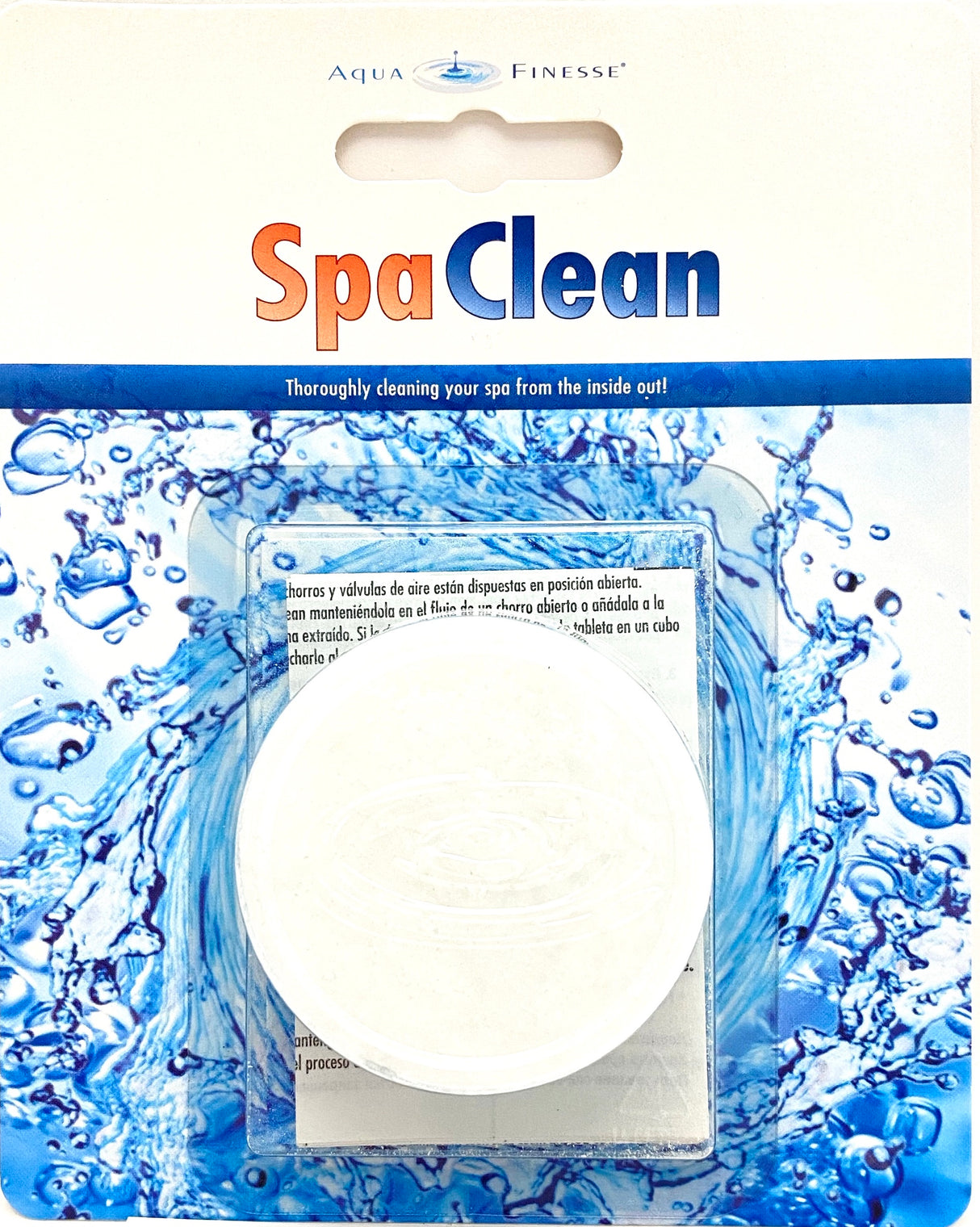 AquaFinesse Spa Clean Tablet for spas, hot tubs, and jetted bath tubs