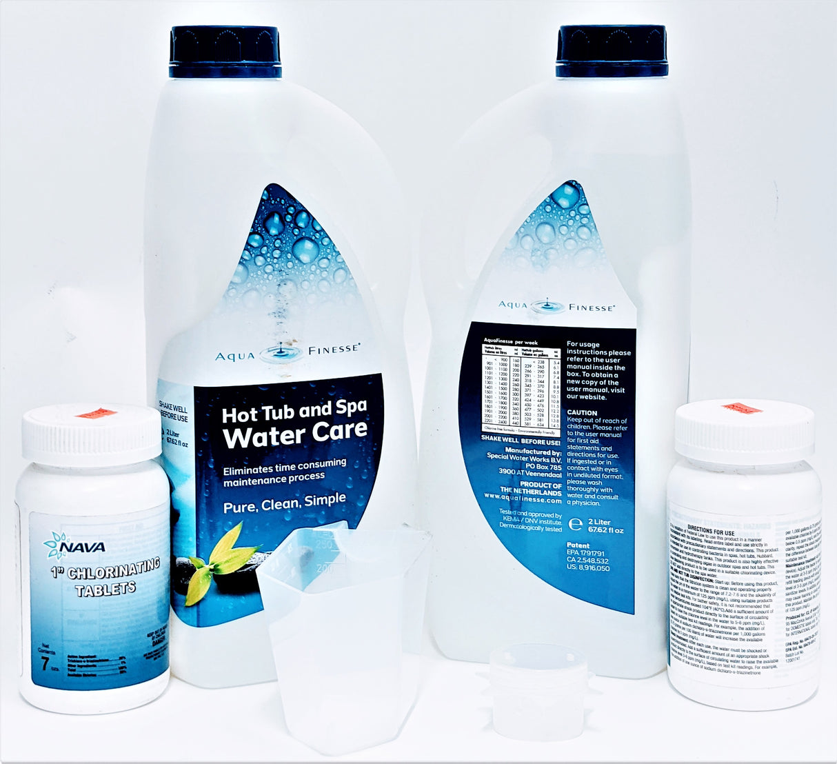 AquaFinesse Hot Tub and Spa Water Care System Trichlor Tablets - 3-5 Month Supply