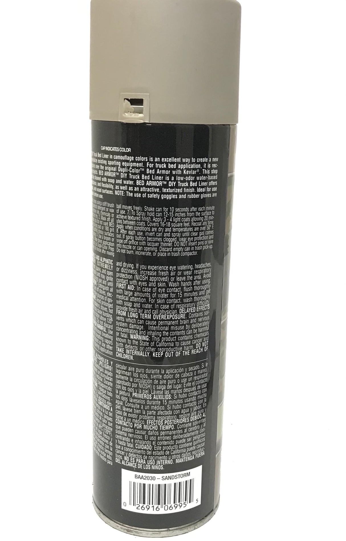 Duplicolor BAA2030-6 PACK Sandstorm Camouflage Bed Armor - Rubberized Textured Finish - Low Odor - Water Based - Durable - 16.5 oz