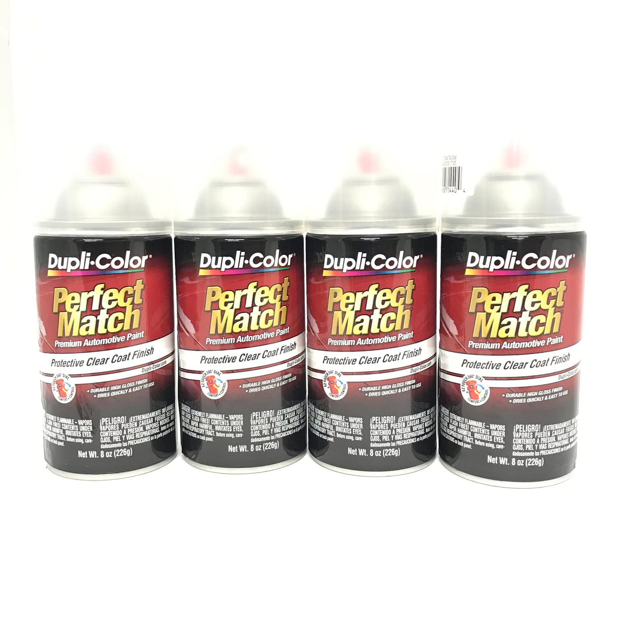 Duplicolor BCL0125-4 PACK Perfect Match Protective CLEAR Top Coat Finish - 8 oz