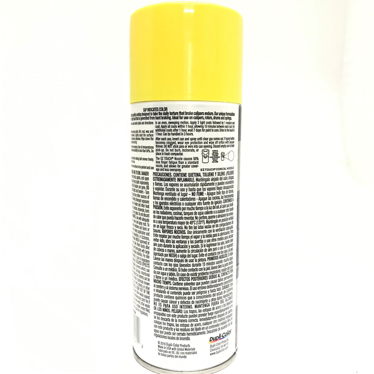 Duplicolor BCP101 - 4 Pack Caliper Spray Paint Yellow with Ceramic - 12 oz