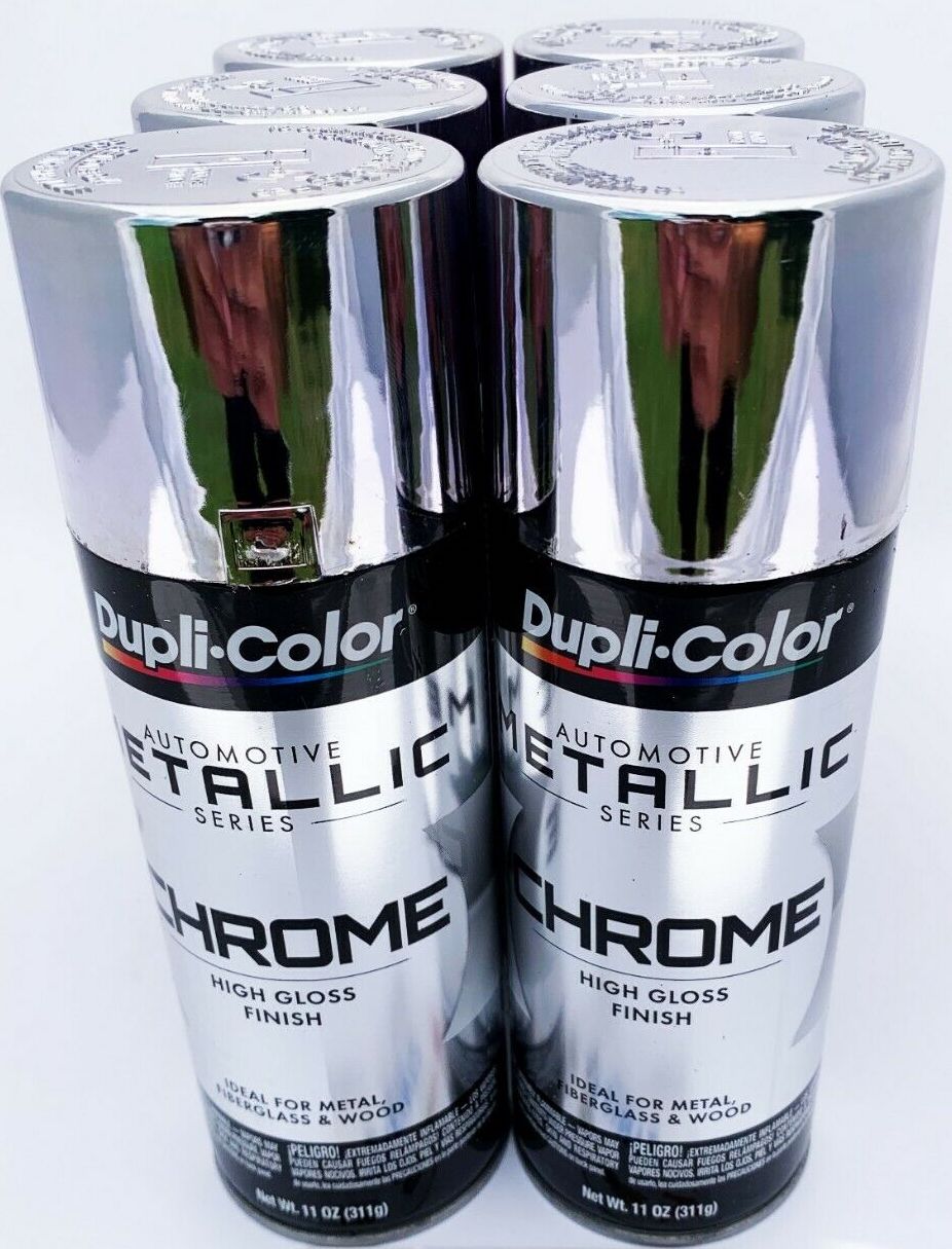 Duplicolor CS101-6 Pack Automotive Metallic Chrome Coating High Gloss Finish - 11 oz Can