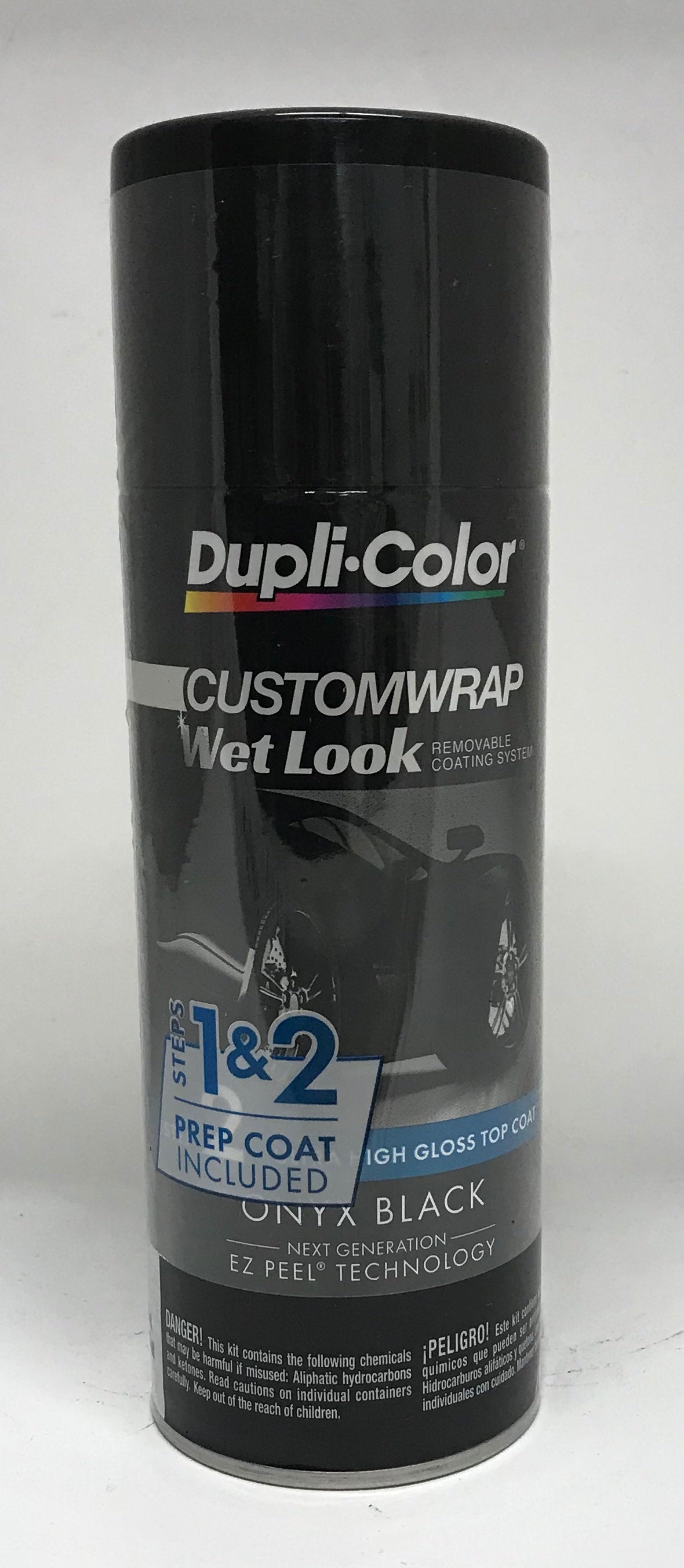 Duplicolor CWRC880 & 887 - 2 Pack Wet Look Custom Wrap Kit Onyx Black and Prep Coat - 11oz