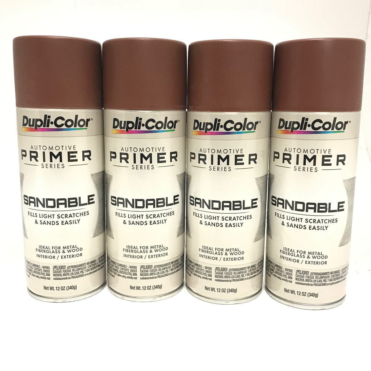 Duplicolor DAP1687-4 PACK Rust Resistant Sandable All-Purpose Primer - 12 oz