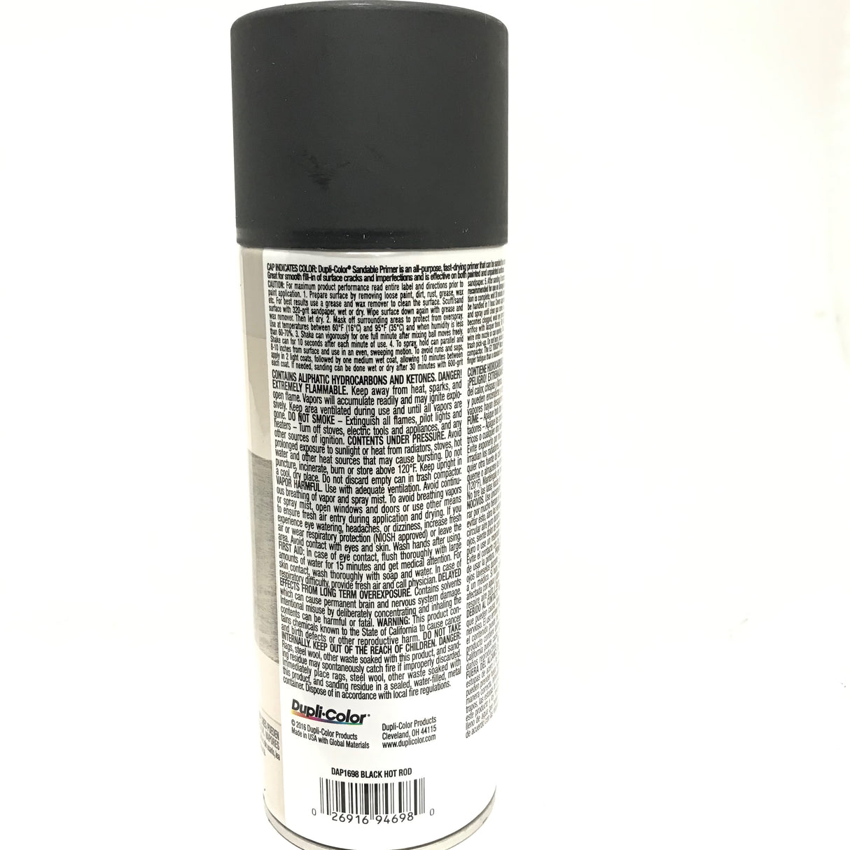 Duplicolor DAP1698-6 PACK BLACK HOT ROD Sandable All-Purpose Primer - 12 oz