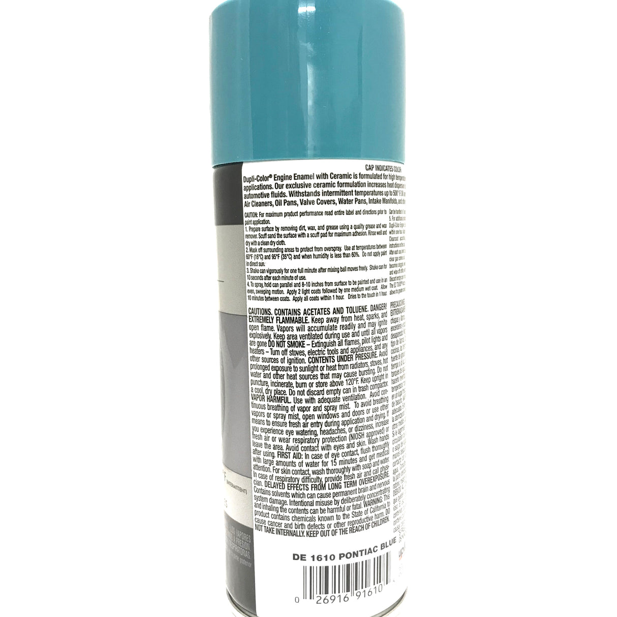 Duplicolor DE1610 - 2 Pack Engine Enamel Paint with Ceramic Pontiac Blue - 12 oz