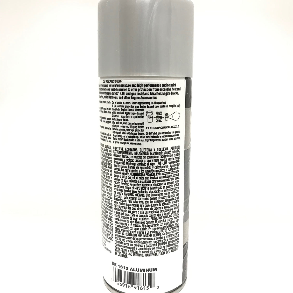 Duplicolor DE1615 Engine Enamel Paint with Ceramic Aluminum Color - 12 oz