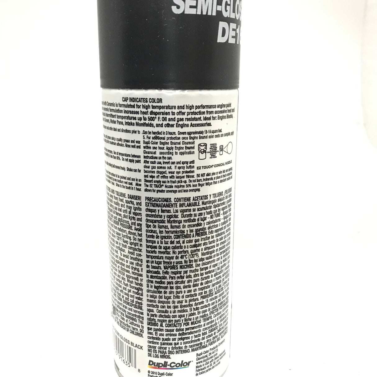 Duplicolor DE1635-3 PACK Engine Enamel with Ceramic Semi Gloss Black color - 12 oz Aerosol Can