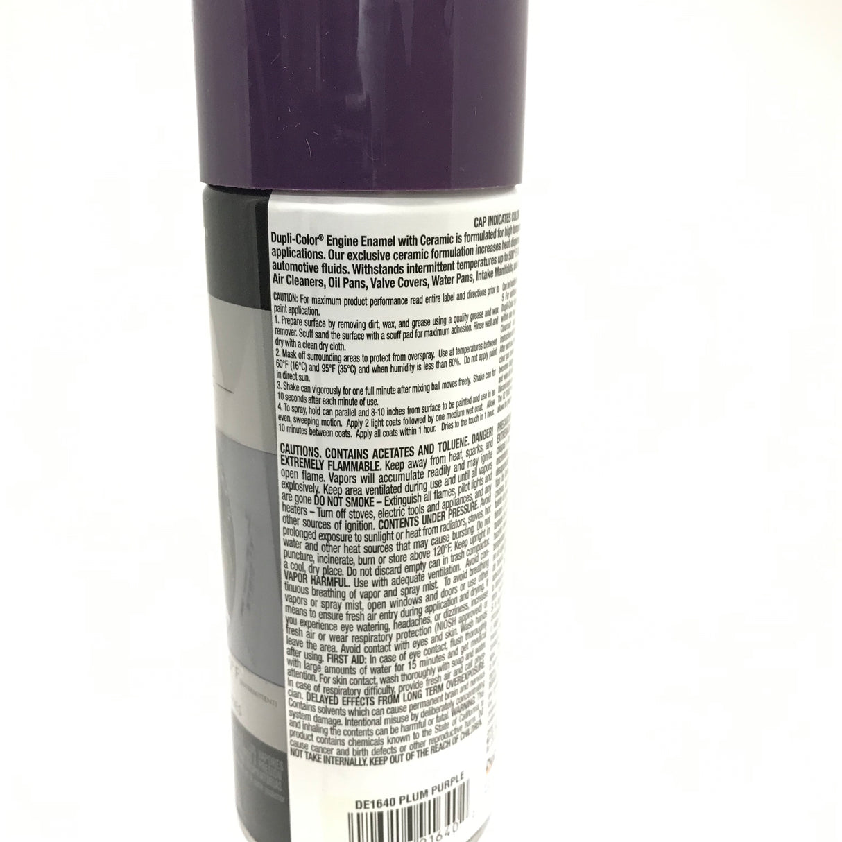 Duplicolor DE1640 Engine Enamel with Ceramic Plum Purple color - 12 oz Aerosol Can