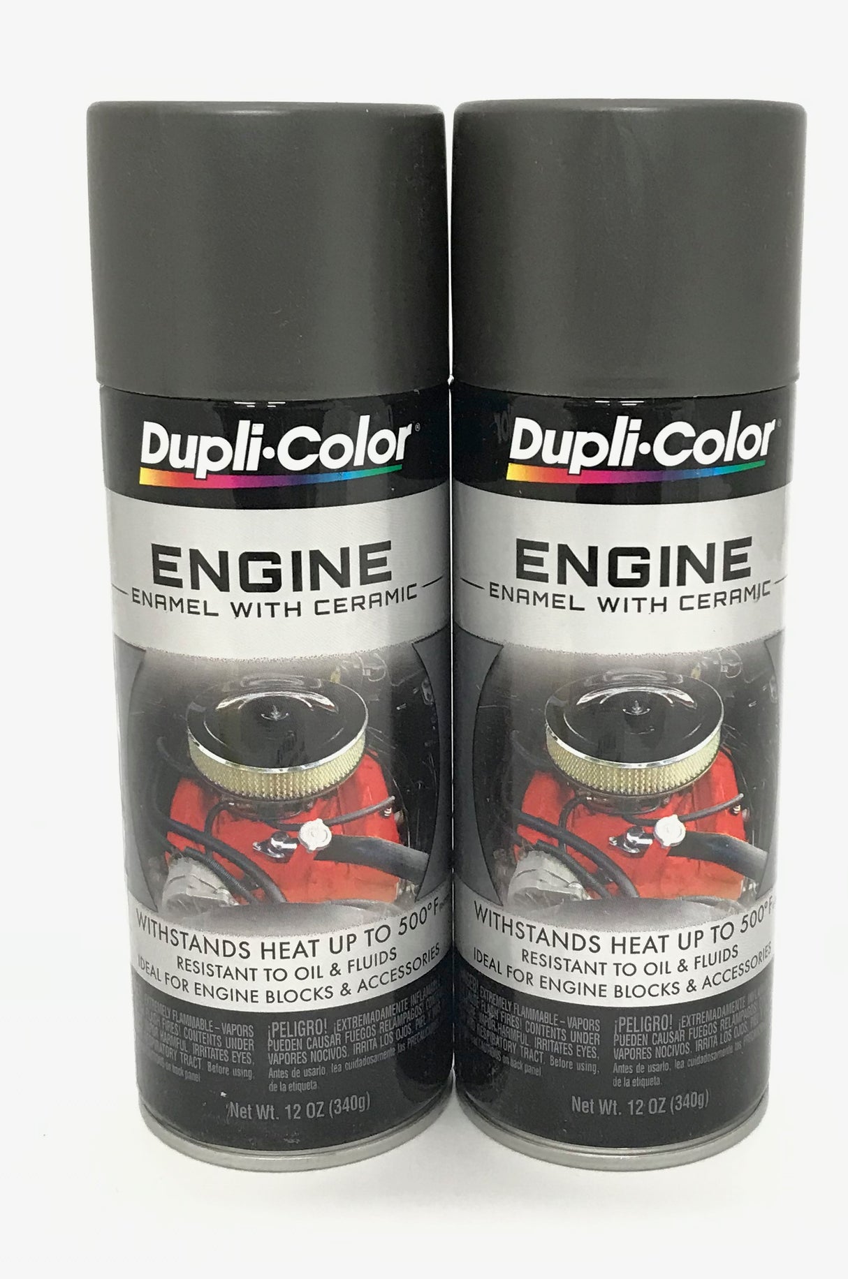 Duplicolor DE1651-2 Pack Engine Enamel with Ceramic Cast Coat Iron Color - 12 oz