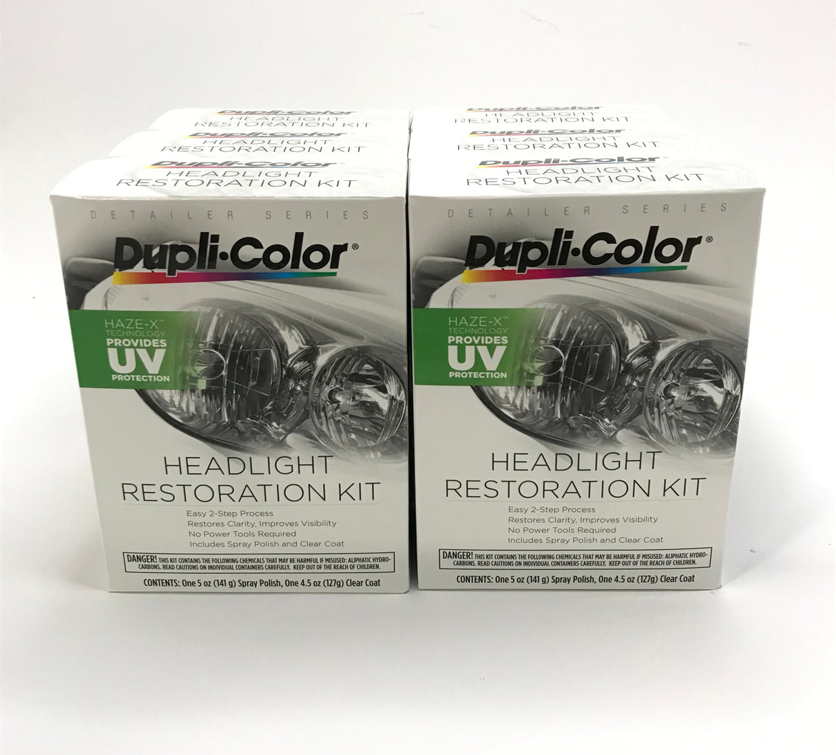 Duplicolor HLR100 Headlight Restoration Kit-UV Protection Coating - New Headlights -6 PACK
