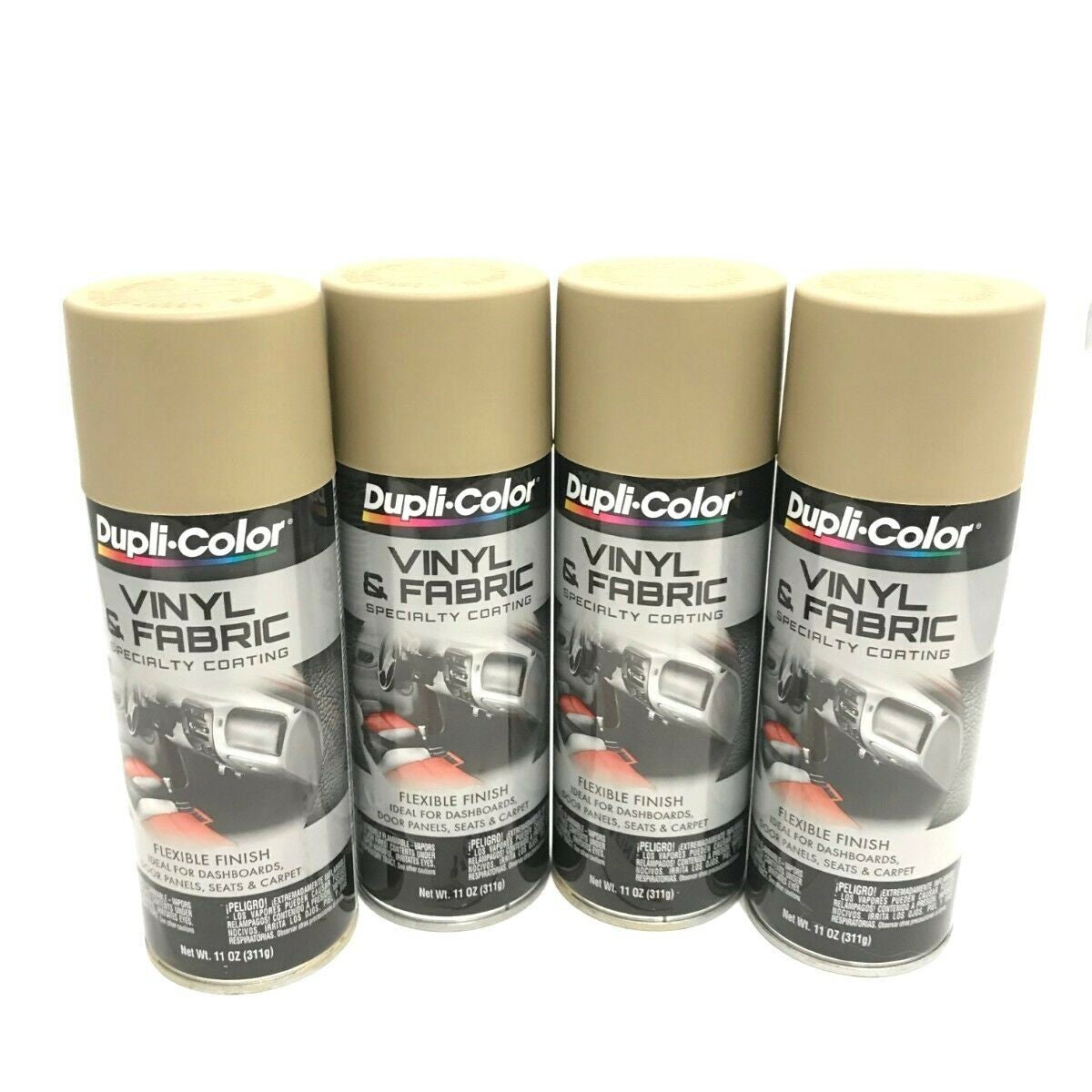 Duplicolor HVP102-4 PACK Vinyl & Fabric Spray High Performance