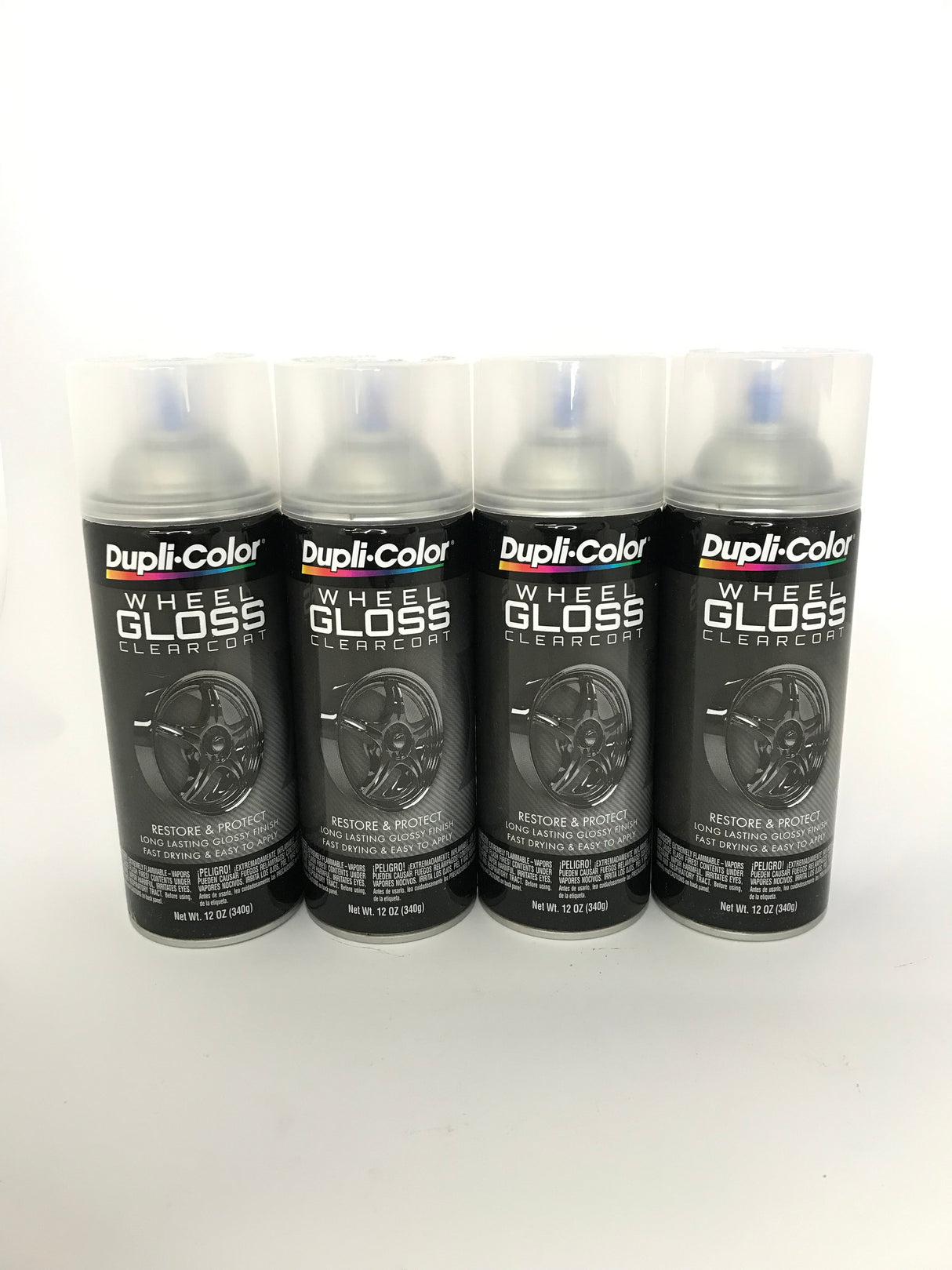 Duplicolor HWP103 - 4 Pack Wheel Coating Spray Paint Gloss Clear Coat - 12 oz