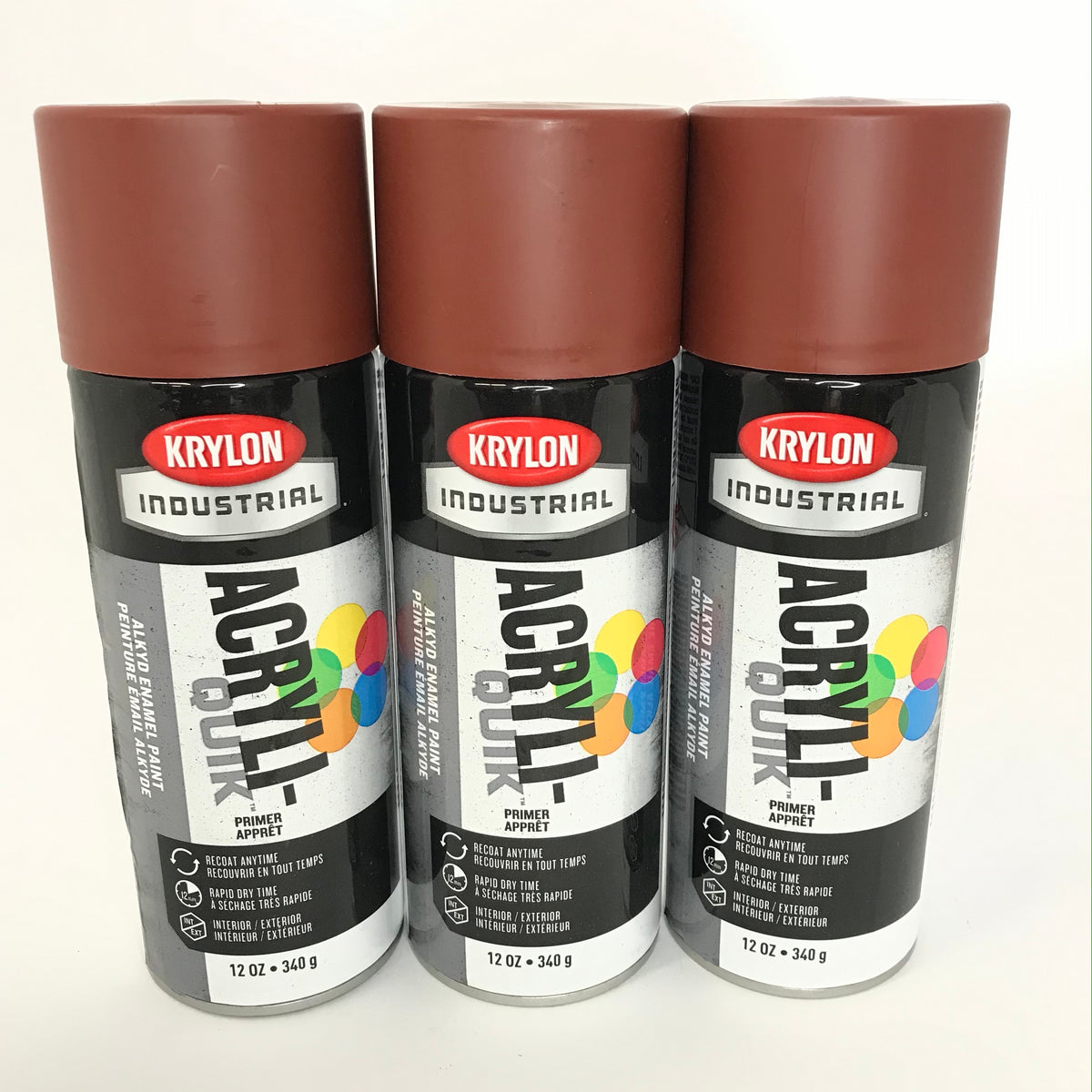 Krylon K01317A073 PACK AcryliQuik RUDDY BROWN Primer Alkyd Enamel