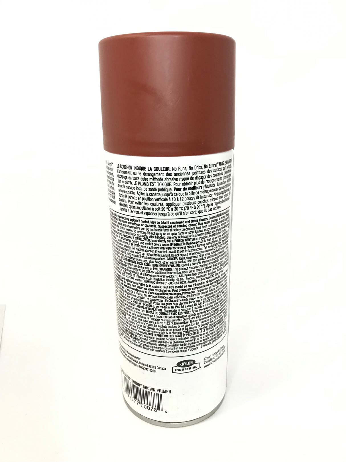 Krylon K01317A07 Acryli-Quik RUDDY BROWN Primer - Alkyd Enamel - 12 oz