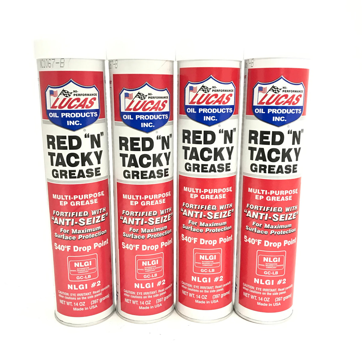 LUCAS 100054 PACK 14oz Red 'N' Tacky Lithium Grease Water Resistant L