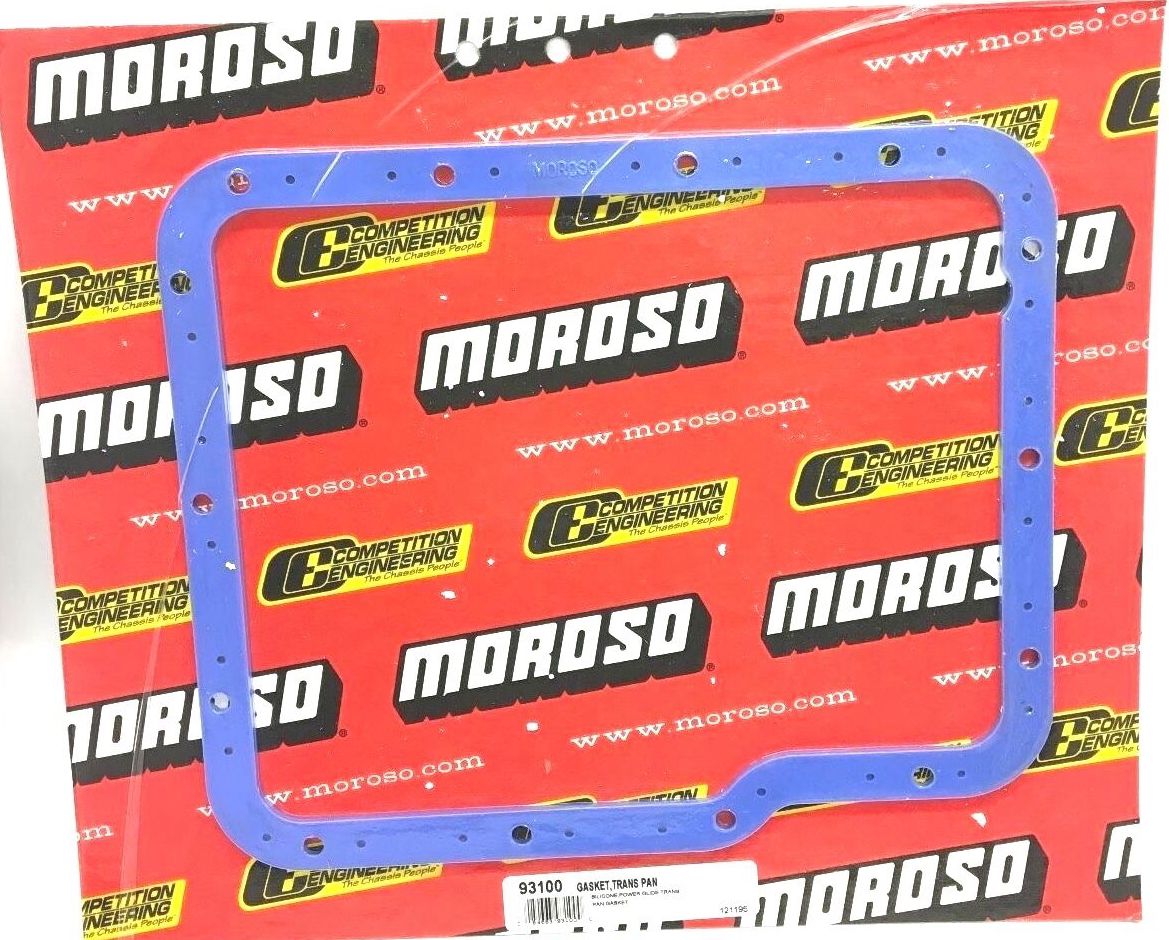 Moroso 93100 Transmission Pan Gasket Power Glide, Rubber/Steel Core, 3/16" Thick