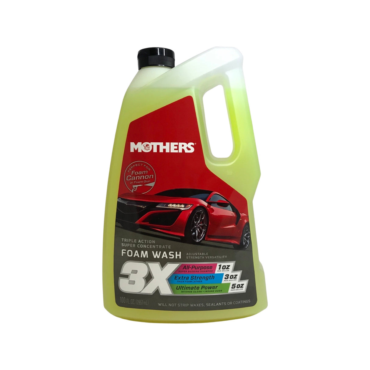 Mothers 05610 (6)Triple Action Foam Wash (100 oz)-Car Detailing Soap Concentrate