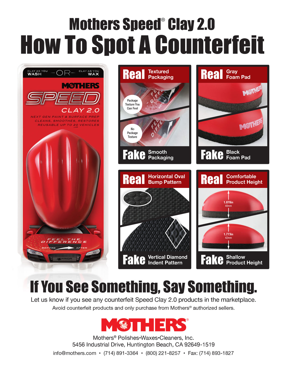 MOTHERS 17240 Speed Clay 2.0 - 2 PACK - Paint & Surface Prep - Reusable