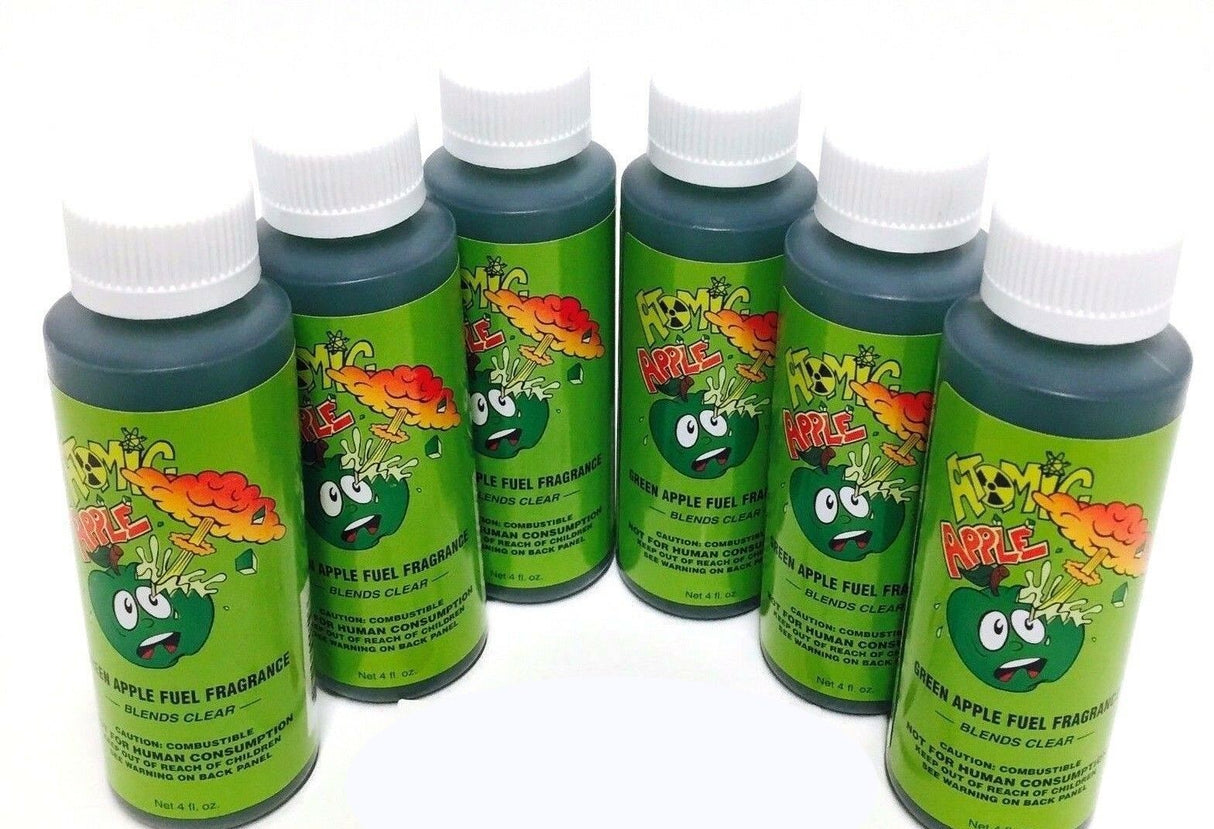 Power Plus Lubricants-6 PACK APPLE Fuel Fragrance for Car, Motorcycle, ATV, IMCA - 4 fl oz