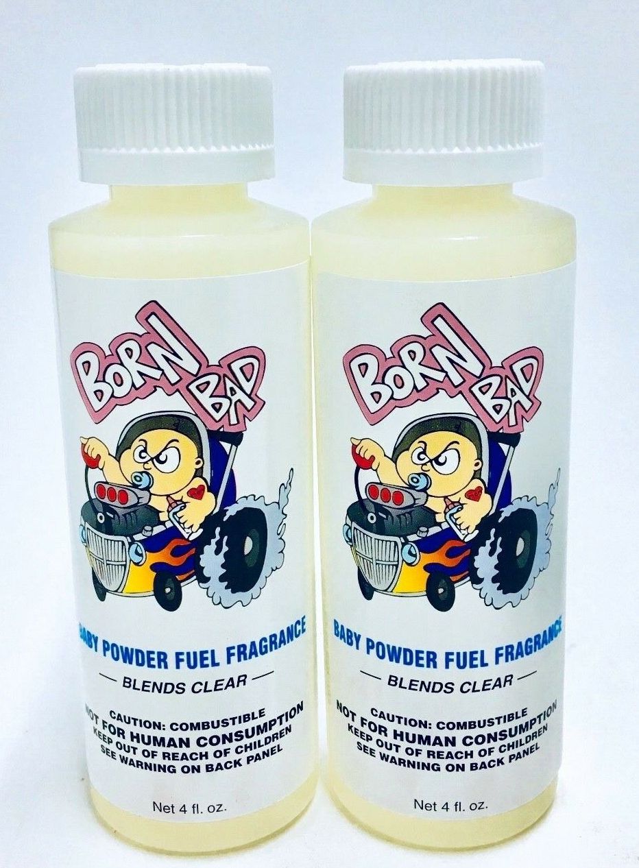 Power Plus Lubricants-2 PACK BABY POWDER Fuel Fragrance for Car, Motorcycle, ATV, IMCA - 4 fl oz