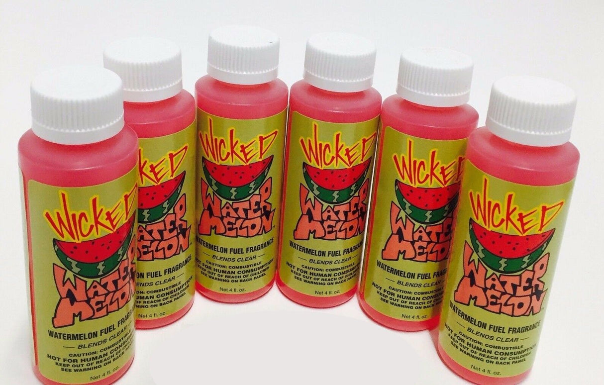 Power Plus Lubricants-6 PACK WATERMELON Fuel Fragrance for Car, Motorcycle, ATV, IMCA - 4 fl oz