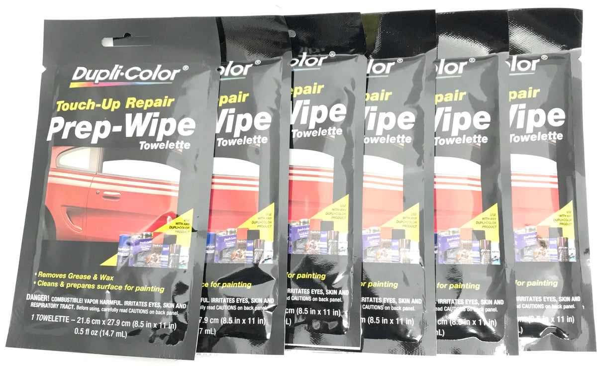 Duplicolor PW100-6 Pack Touch-up Repair Prep-Wipe Towelette