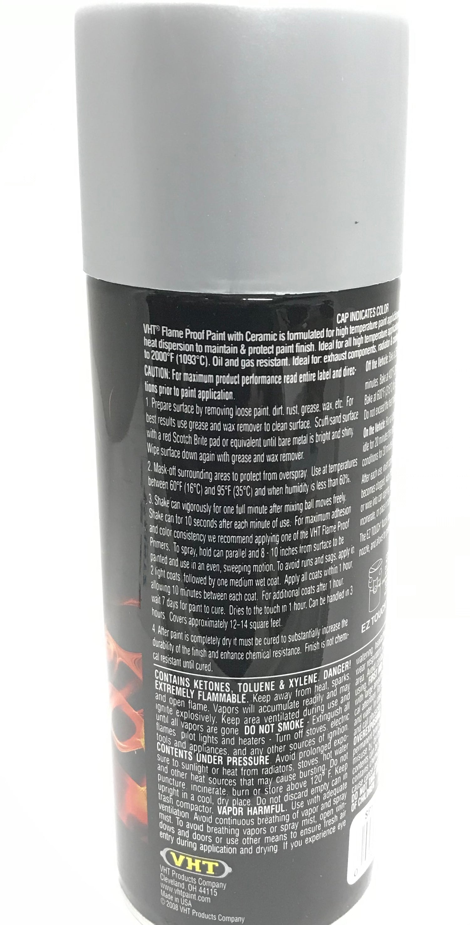 VHT SP117-6 PACK FLAT ALUMINUM High Temperature Flame Proof Header Paint - 11 oz