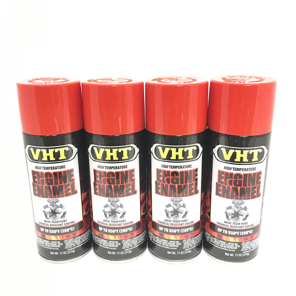 VHT SP123-4 PACK CHEVROLET ORANGE Engine Enamel High Heat Drive Train Paint - 11 oz