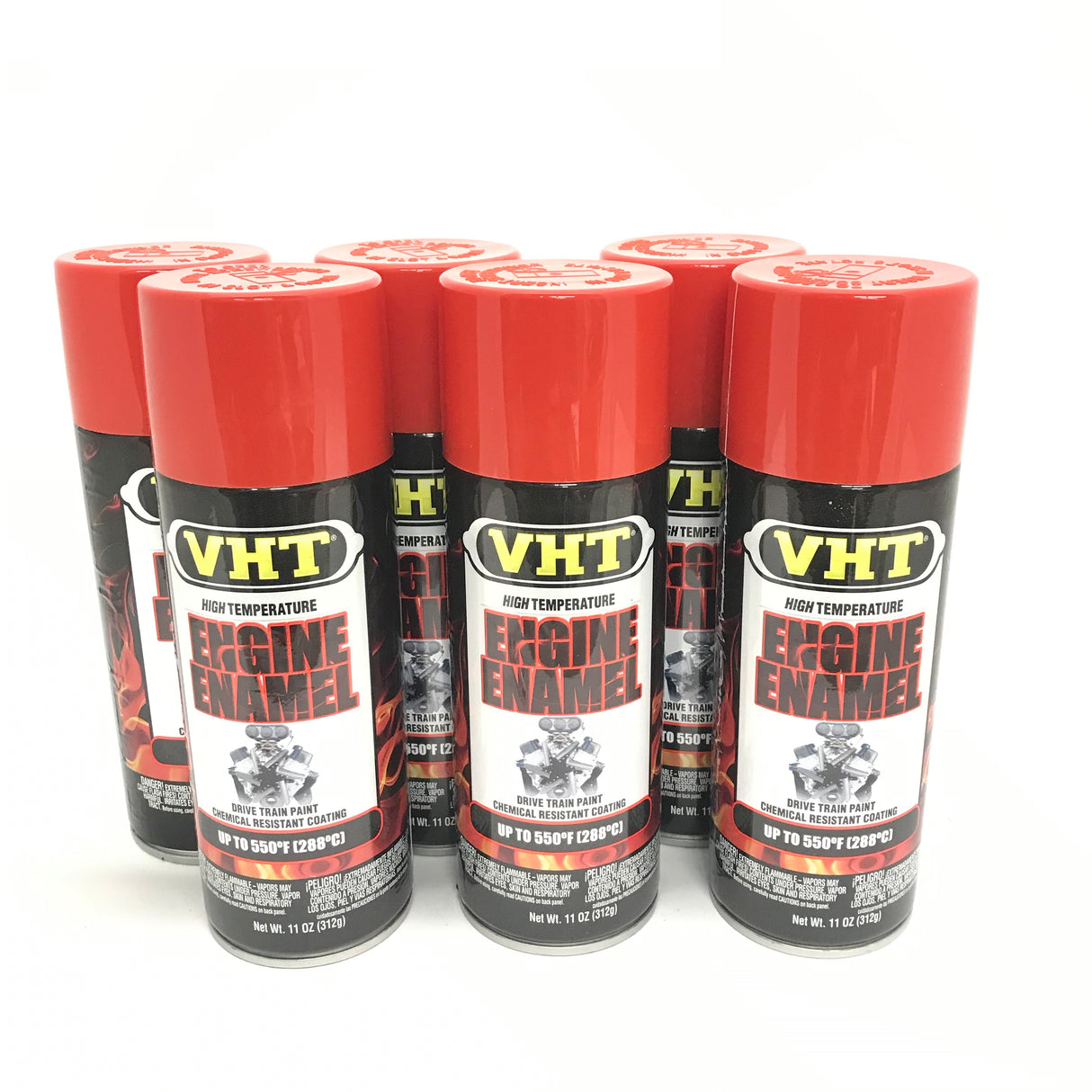 VHT SP123-6 PACK CHEVROLET ORANGE Engine Enamel High Heat Drive Train Paint - 11 oz