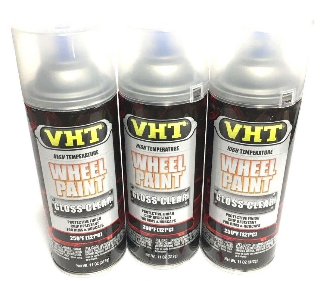VHT SP184-3 PACK High Temperature Wheel Paint GLOSS CLEAR - 11oz Aerosol