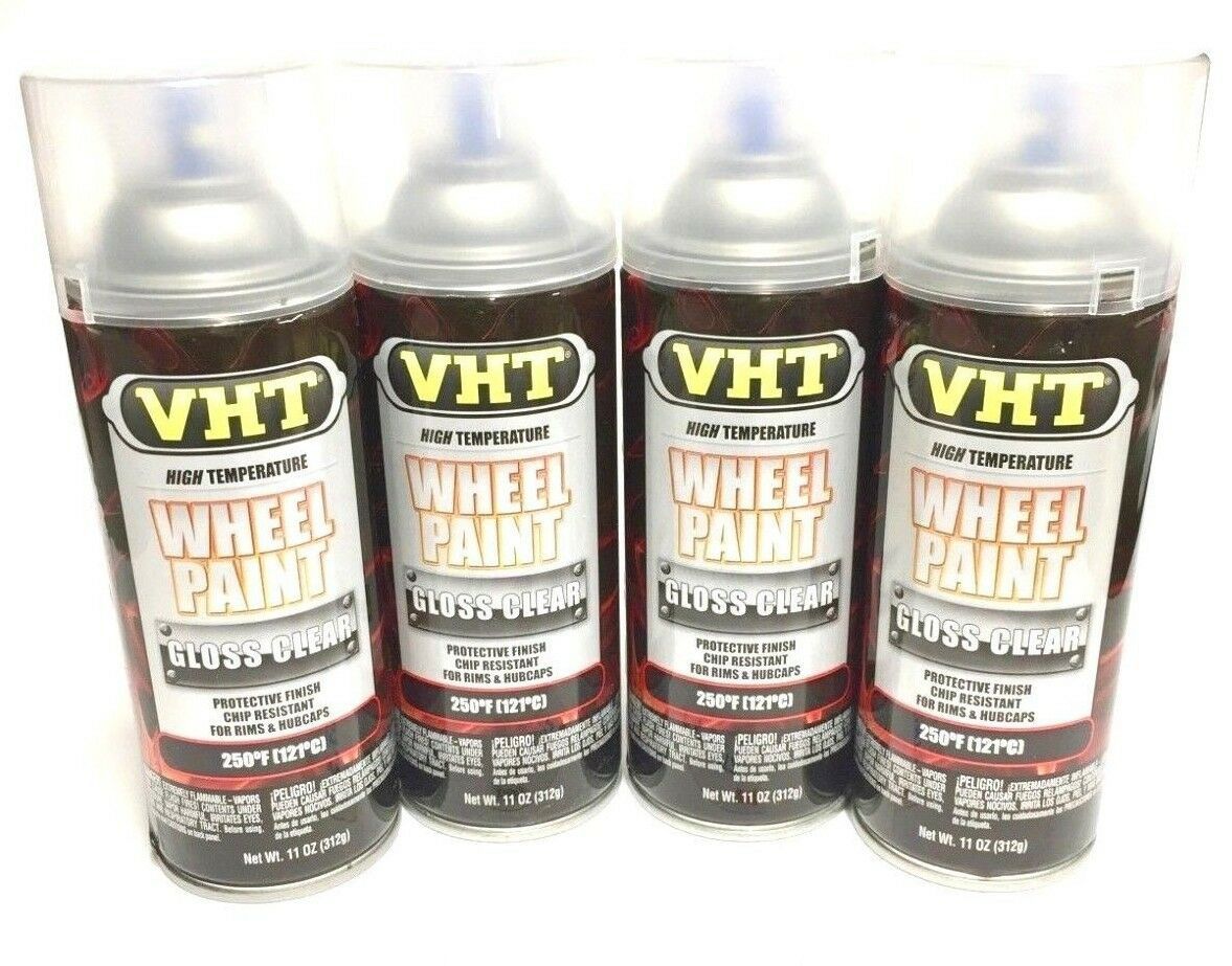 VHT SP184-4 PACK High Temperature Wheel Paint GLOSS CLEAR - 11oz Aerosol